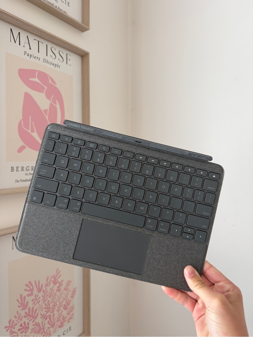 Gray Combo Touch Keyboard Case for IPad (9th gen) - Compatible Portable Keyboard